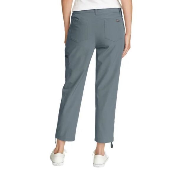 EDDIE BAUER Ripstop Crop Pants Size 8 Ladies’ Women’s Gray NWT Pockets Capri - Picture 4 of 16